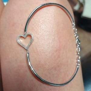 Sterling silver heart bracelet